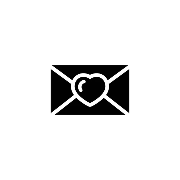Liebe Brief Symbol Vektor Illustration Grafik Design — Stockvektor