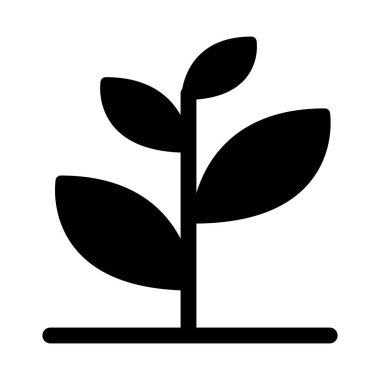 Kabartma simgesinde filizlenme simgesi biçim vektör çizimi grafik tasarımı