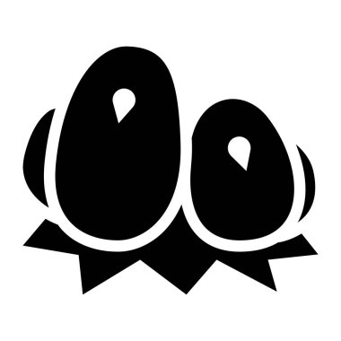 Glyph simgesi biçim vektör çizimi grafik tasarımı içindeki kuş simgesi