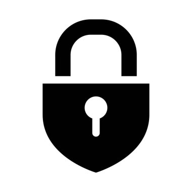 Simge simgesini glifli vektör çizim tasarımına kilitle