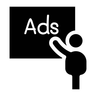 Reklam simgesi vektör illüstrasyon grafik tasarımı