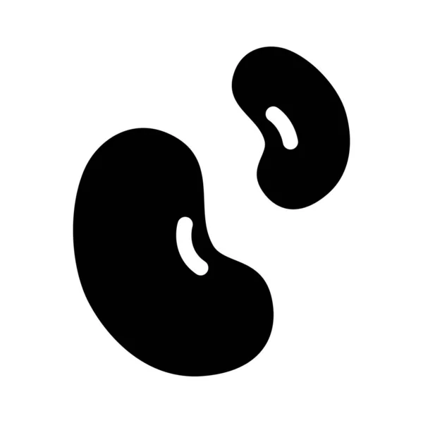 Bean Icon Glyph Icon Style Vector Illustration Graphic Design — 스톡 벡터