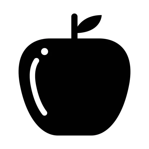 Apple Ikon Glyph Ikon Stílusú Vektor Illusztráció Grafikus Tervezés — Stock Vector