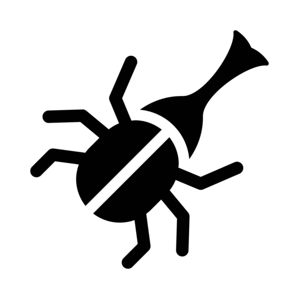 Ikon Kumbang Dalam Gaya Ikon Glif Desain Grafis Vektor - Stok Vektor