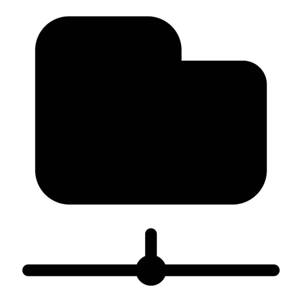 Folder Icon Glyph Icon Style Vector Illustration Graphic Design — 스톡 벡터