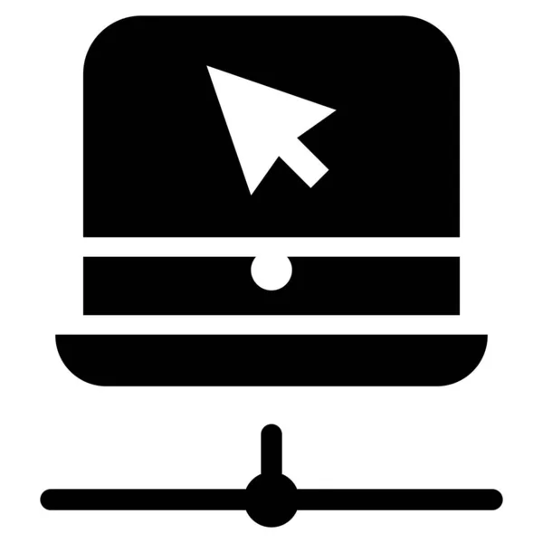 计算机网络图标在字形图标风格矢量图形设计中的应用 — 图库矢量图片