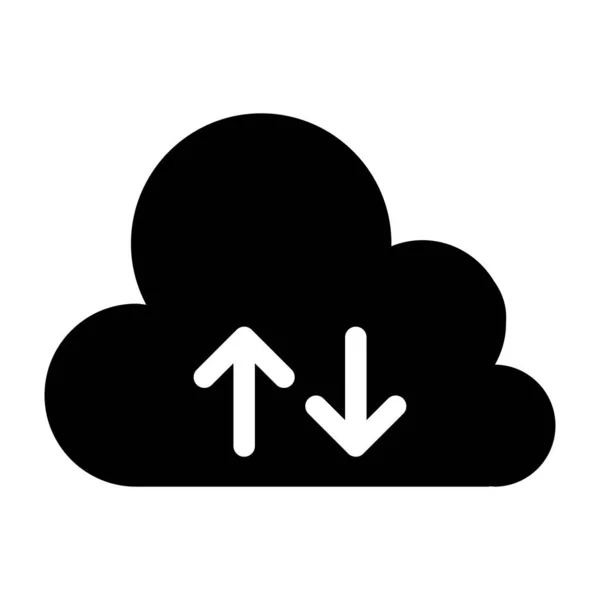 Cloud Computing Icono Vector Ilustración Diseño Gráfico — Vector de stock
