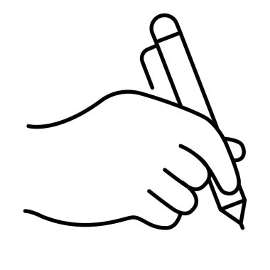 İnce çizgi biçimi vektör çizimi grafik tasarımı ile simge yazılıyor