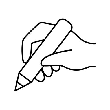 İnce çizgi biçim vektör çizimi grafik tasarımında simge öğreniliyor