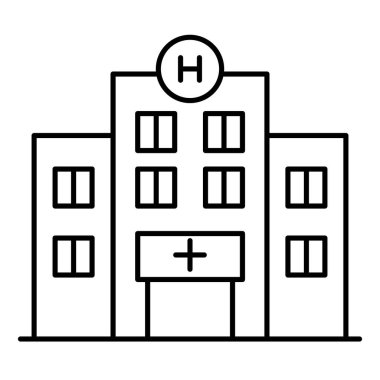İnce çizgi biçiminde hastane simgesi