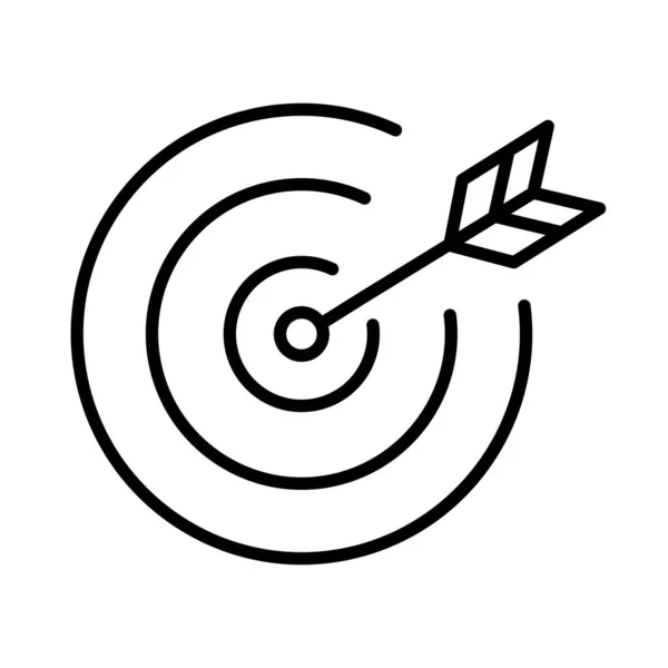 Ціль Значок Цілі Стилі Тонкої Лінії Векторні Ілюстрації Графічний Дизайн — стоковий вектор