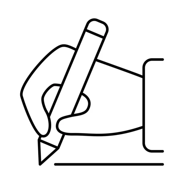 Написание Иконки Стиле Тонкой Линии Векторной Иллюстрации Графический Дизайн — стоковый вектор