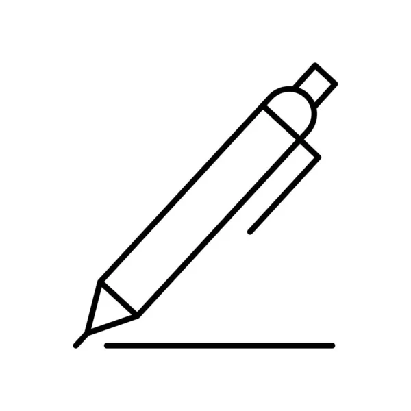 Icône Crayon Dans Style Ligne Mince Illustration Vectorielle Graphisme — Image vectorielle