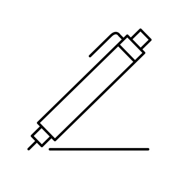 Nce Çizgi Biçimi Vektör Illüstrasyon Grafik Tasarımlı Kalem Simgesi — Stok Vektör