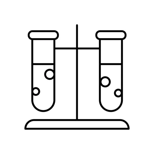 Значок Хімії Стилі Тонкої Лінії Векторні Ілюстрації Графічний Дизайн — стоковий вектор