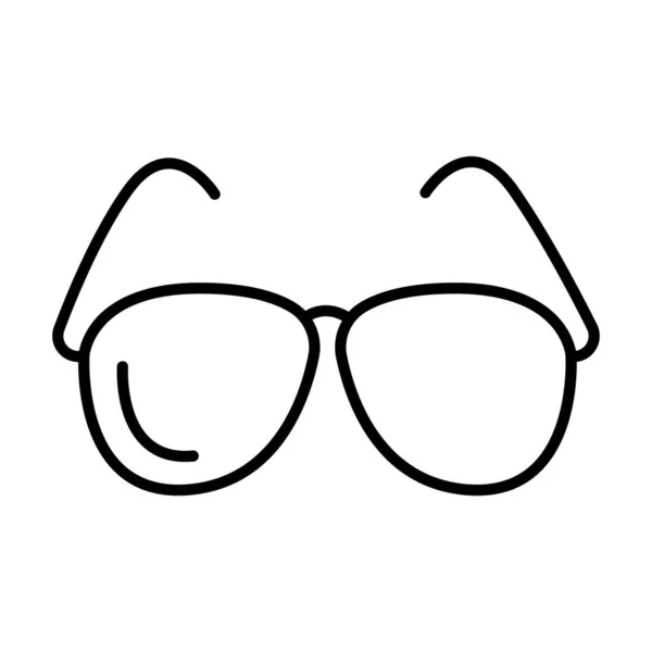 Ikona Slunečních Brýlí Tenkém Stylu Vektorové Ilustrace Grafický Design — Stockový vektor