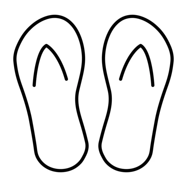 Sandale Symbol Dünnen Linien Stil Vektor Illustration Grafik Design — Stockvektor