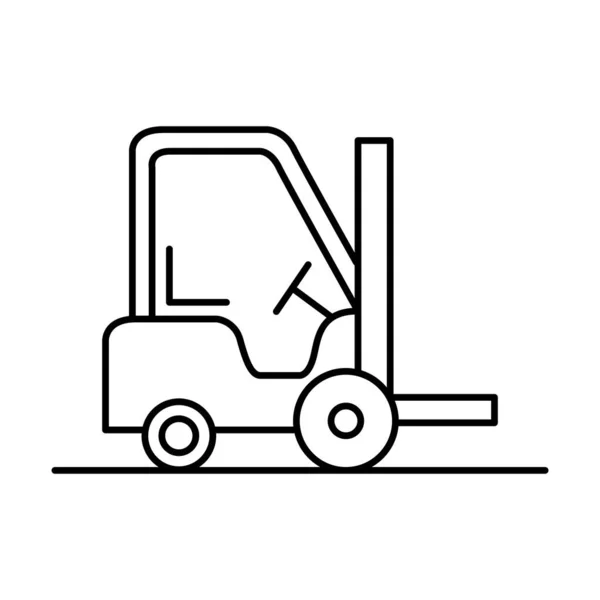 Forklift Icon Thin Line Style Vector Illustration Graphic Design — Stock Vector