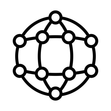 İnce çizgi biçiminde yapı simgesi. Vektör illüstrasyon grafik tasarımı