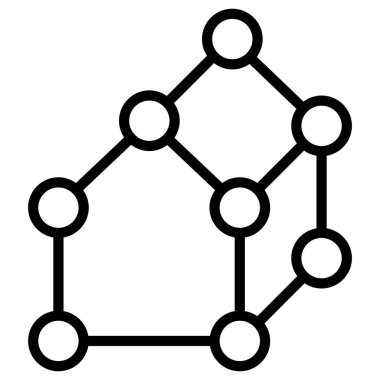 İnce çizgi biçiminde yapı simgesi. Vektör illüstrasyon grafik tasarımı