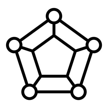 İnce çizgi biçiminde yapı simgesi. Vektör illüstrasyon grafik tasarımı