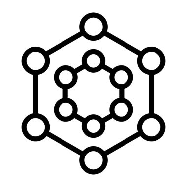 İnce çizgi biçiminde yapı simgesi. Vektör illüstrasyon grafik tasarımı