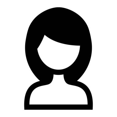 Kadın saç stili ikon vektör illüstrasyon grafik tasarımı