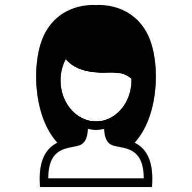 Kadın saç stili ikon vektör illüstrasyon grafik tasarımı