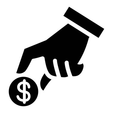 Para ikonu. Vektör illüstrasyon grafik tasarımı  