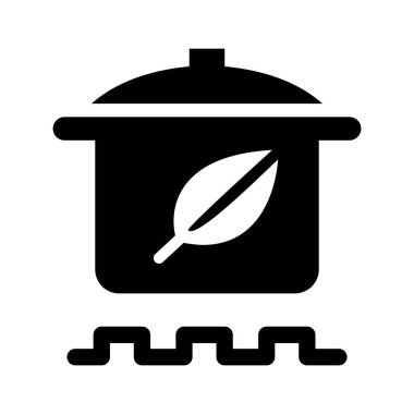 Bitkisel yemek ikonu. Vektör illüstrasyon grafik tasarımı  