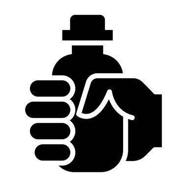 Bitkisel ilaç ikonu. Vektör illüstrasyon grafik tasarımı  