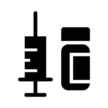 Aşı ikonu. Vektör illüstrasyon grafik tasarımı  