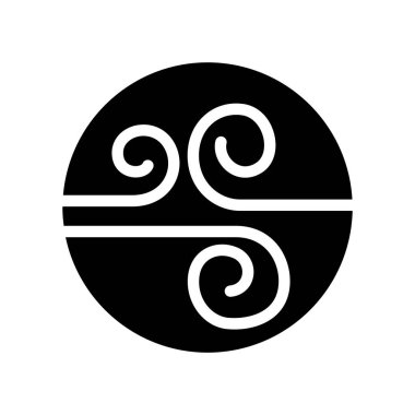 Rüzgar simgesi. Vektör illüstrasyon grafik tasarımı  