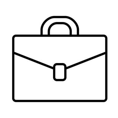 İş çantası simgesi ince çizgi biçimli vektör çizimi grafik tasarımı 