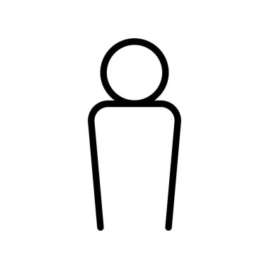 İnsanlar ince çizgi şeklinde ikon oluştururlar. Vektör illüstrasyon grafik tasarımı