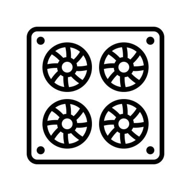 Kripto para birimi çiftlik ikonu ince çizgi şeklinde. Vektör illüstrasyon grafik tasarımı