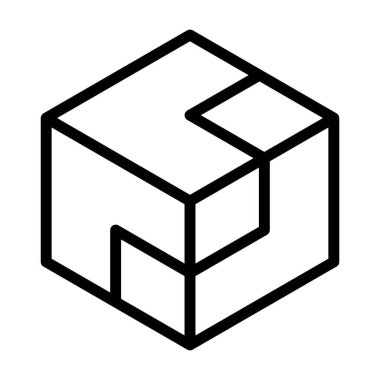 İnce çizgi şeklinde blok zinciri simgesi. Vektör illüstrasyon grafik tasarımı