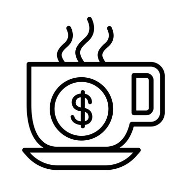 İnce çizgili yatırım simgesi. Vektör illüstrasyon grafik tasarımı