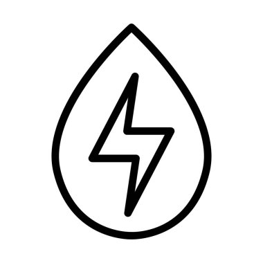 İnce çizgi şeklinde asit simgesi. Vektör illüstrasyon grafik tasarımı