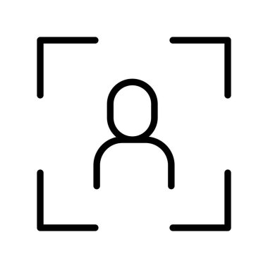 Hacker ikonu ince çizgi şeklinde. Vektör illüstrasyon grafik tasarımı