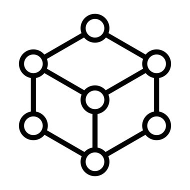 İnce çizgi biçiminde yapı simgesi. Vektör illüstrasyon grafik tasarımı