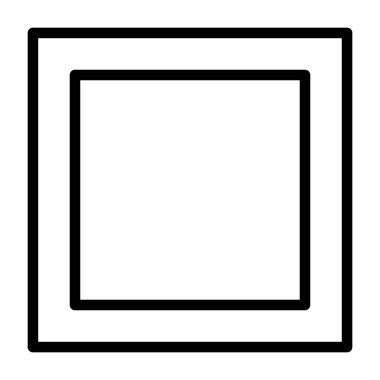 İnce çizgili çelik boru ikonu. Vektör illüstrasyon grafik tasarımı