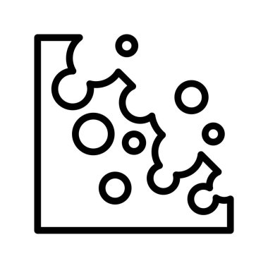 İnce çizgi şeklinde aşınmış bir ikon. Vektör illüstrasyon grafik tasarımı