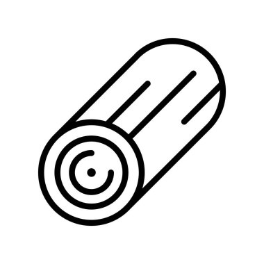 İnce çizgi şeklinde ahşap bir simge. Vektör illüstrasyon grafik tasarımı