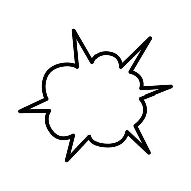 İnce çizgi şeklinde sohbet balonu simgesi. Vektör illüstrasyon grafik tasarımı