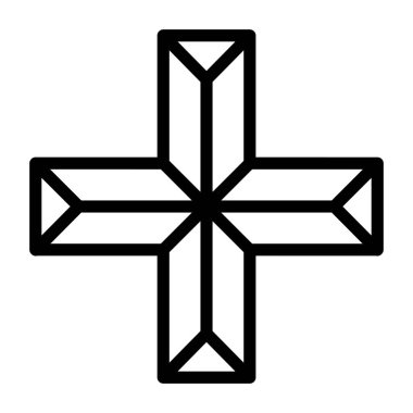 Artı, Pozitif, Cross, ince çizgi şeklinde simge ekle. Vektör illüstrasyon grafik tasarımı