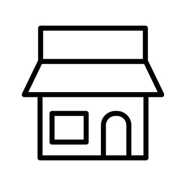 İnce çizgi şeklinde bir simge. Vektör illüstrasyon grafik tasarımı