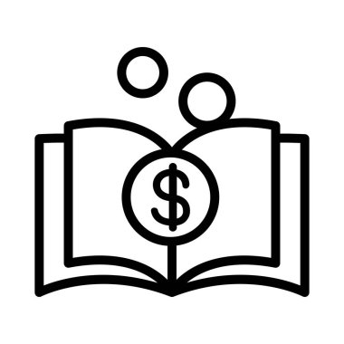 Eğitimde ince çizgi şeklinde bir ikon yatırım. Vektör illüstrasyon grafik tasarımı