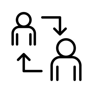 İletişim ikonu ince çizgi şeklinde. Vektör illüstrasyon grafik tasarımı