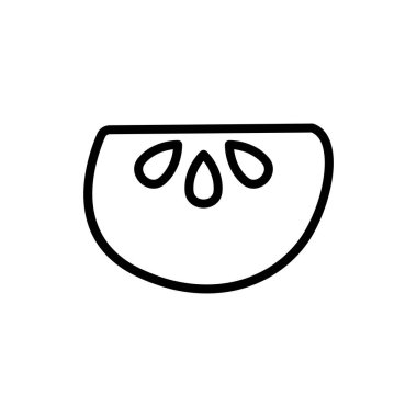 İnce çizgi şeklinde kabak tohumu ikonu. Vektör illüstrasyon grafik tasarımı